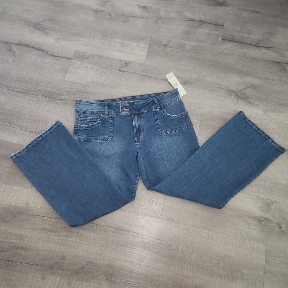 No Boundaries‎ Womens Bootcut Jeans Dark Wash Extended Tab Size 18 NBT6H0025437